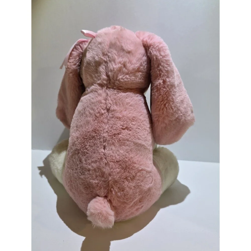 Aurora Pretty in Pink Bessie Plush Puppy Dog Pink & Cream Stuffed Animal